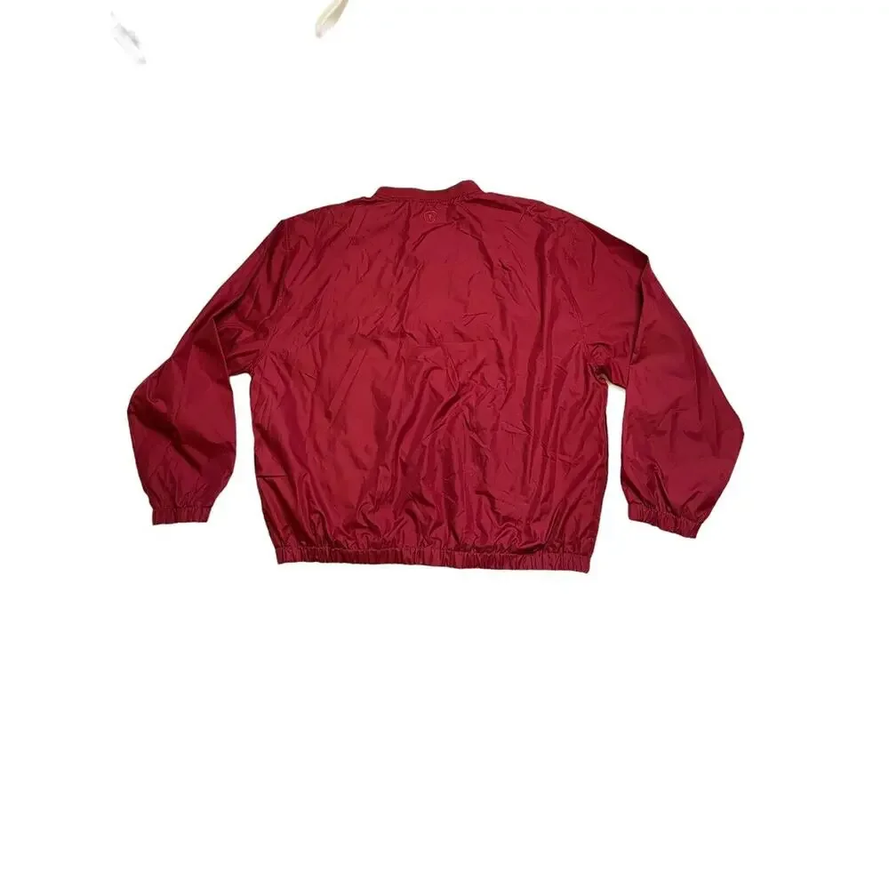 Pro Tour Cool Play men's red golf Windbreaker Pullover Jacket rain resist Sz L